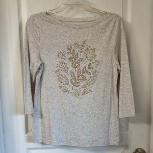 Floral Print Women's Top- Embroidered